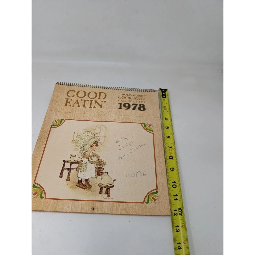 Vintage 1978 Holly Hobbie GOOD EATIN' Cookbook Calendar 70s 1970s